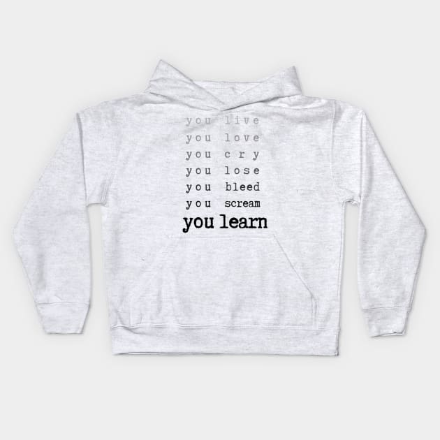 You Learn - Jagged Little Pill Kids Hoodie by sammimcsporran